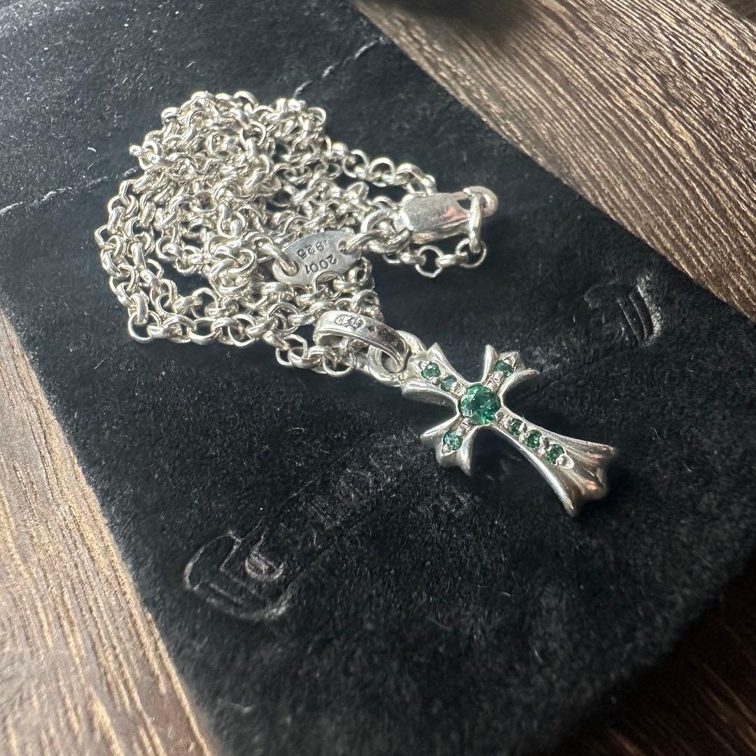 ■ Chrome Hearts ロールチェーン+ベビーファット エメラルド ■